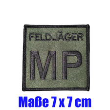 Feldjäger Patch 7 x 7 cm oliv mit Klett