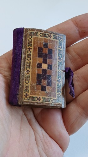 Antique Tunbridge Ware Needle Case With Ribbon Tie Sewing Collectable - Picture 3 of 8