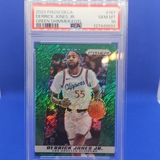 Panini 2024-25 POP 1 Prizm Derrick Jones Jr. #167 Green Shimmer Prizm /12 PSA 10