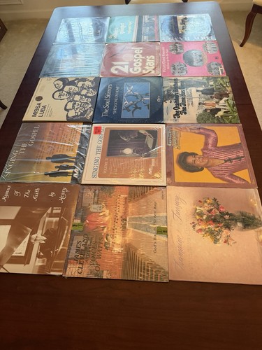 Lot of 15 Vintage Vinyl Albums Various Gospel Artists See Description and Pics - Image 1