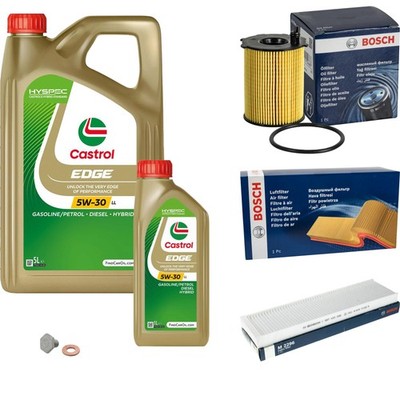 BOSCH Inspektionspaket 6 L Castrol EDGE 5W-30 LL für MINI Mini Clubman Cooper D
