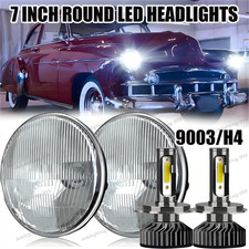 Pair 7 Inch Round Led Headlight Hilo Beam For 1949-1952 Chevy Styleline Deluxe