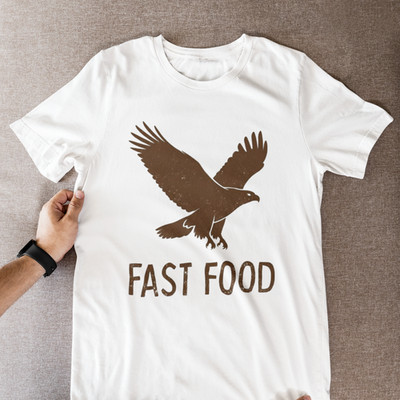 Eagle Fast Food Parody Shirt   Humorous American Bird Junk Food Design