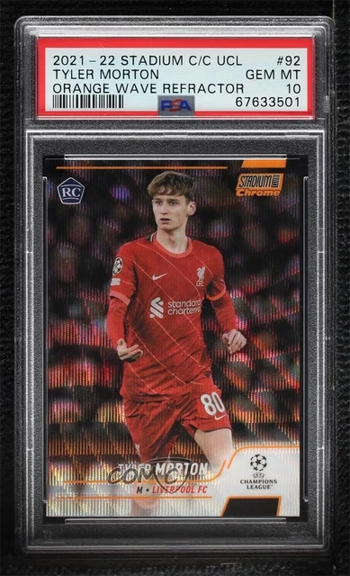 2021 Stadium Club Chrome UCL Orange Wave Refractor /25 Tyler Morton PSA 10 08c9