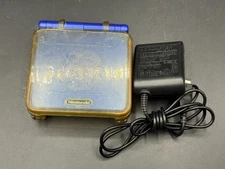 Nintendo Game Boy Advance SP Cobalt Blue Handheld W/ IQue Protector AGS-001