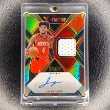 JALEN GREEN 01/25 X-Factor TIE DYE Patch Auto 2023-24 Select NBA Basketball Card