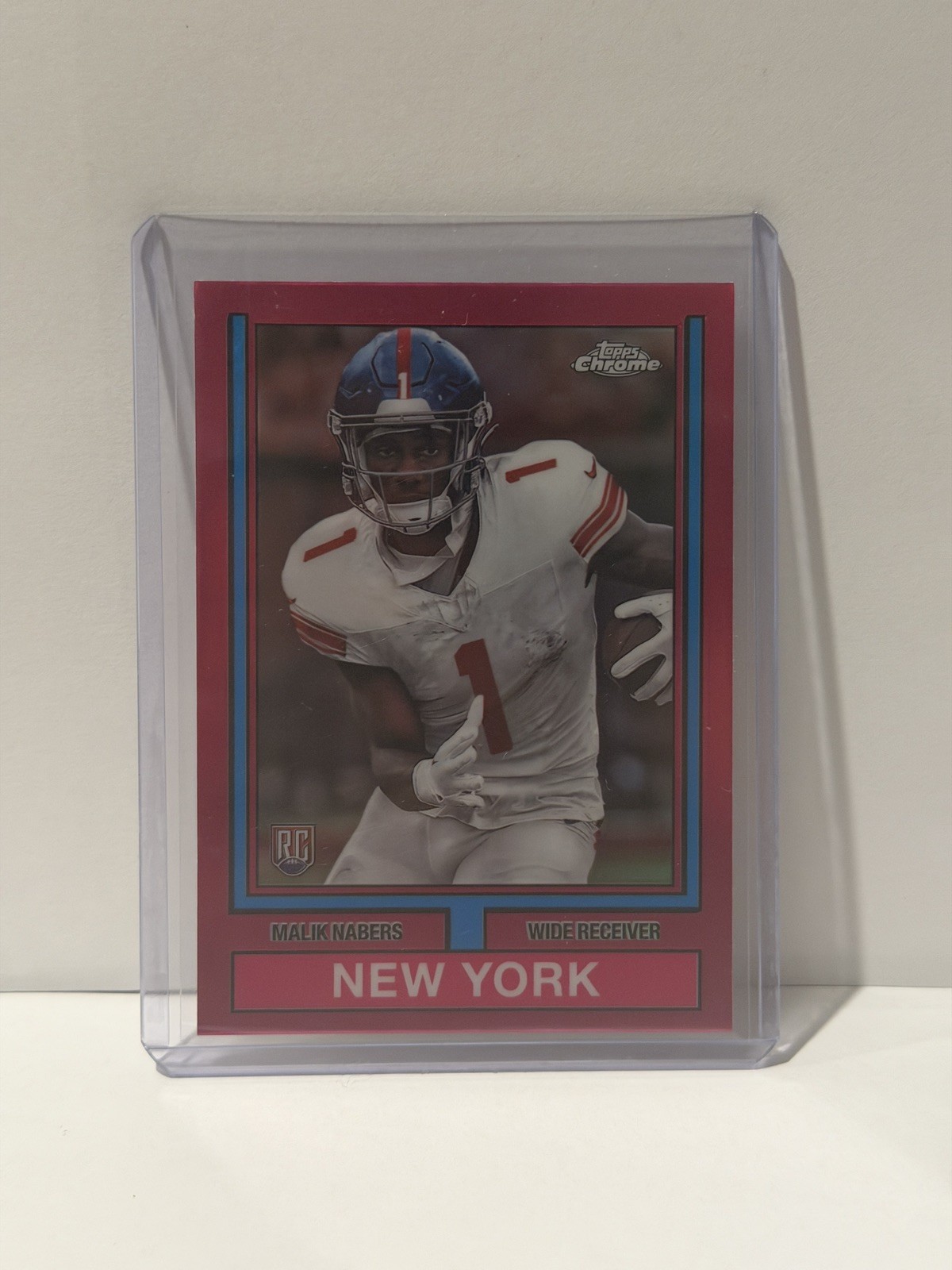 2024 Malik Nabers Rookie Pink Refractor Topps Chrome #74TF-7