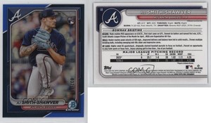 2024 Bowman Chrome Blue Refractor /150 AJ Smith-Shawver #22 Rookie RC