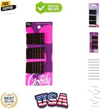 Styling Essentials Bobby Pins, Black, 2 Inches, 60 Count Pack of 6