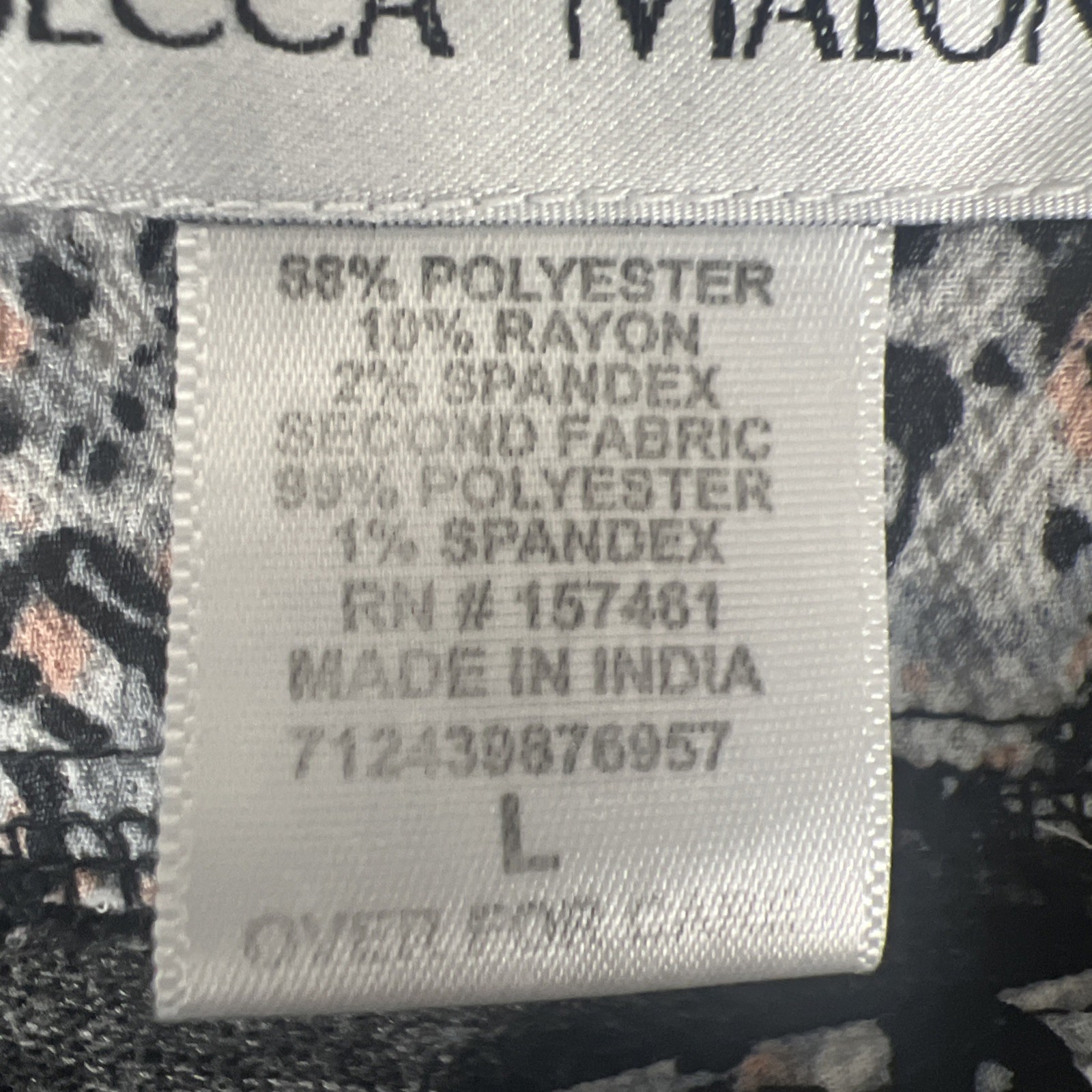 Rebecca Malone Sweater Womens Large Animal Print Layered Look Boho Casual