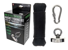 Sona Magnet Fishing kit with 60'/500 Lb Paracord and 304 SS Snap Hook