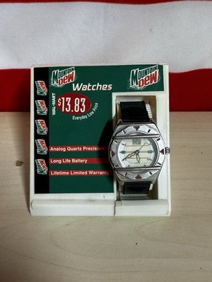 Rare Vintage Mountain Dew Watch Pespi Branded