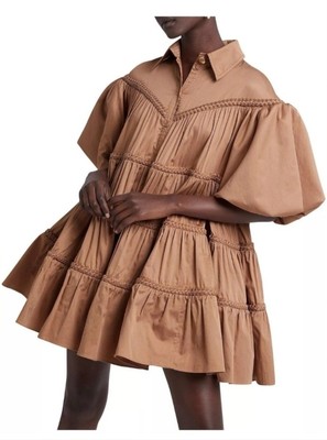 aje brown ruffle dress Sevilla Maxi Dress main image 1