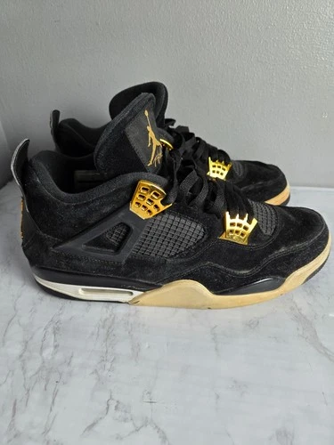 Nike Air Jordan 4 Retro 308497-032 Royalty Black   Shoes Men's Size 13