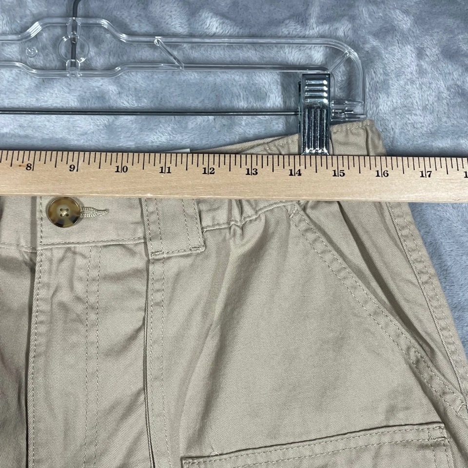 Croft & Barrow Mens Cargo Shorts Size 34 Khaki Side Elastic Flat Front NEW - Image 3 of 4