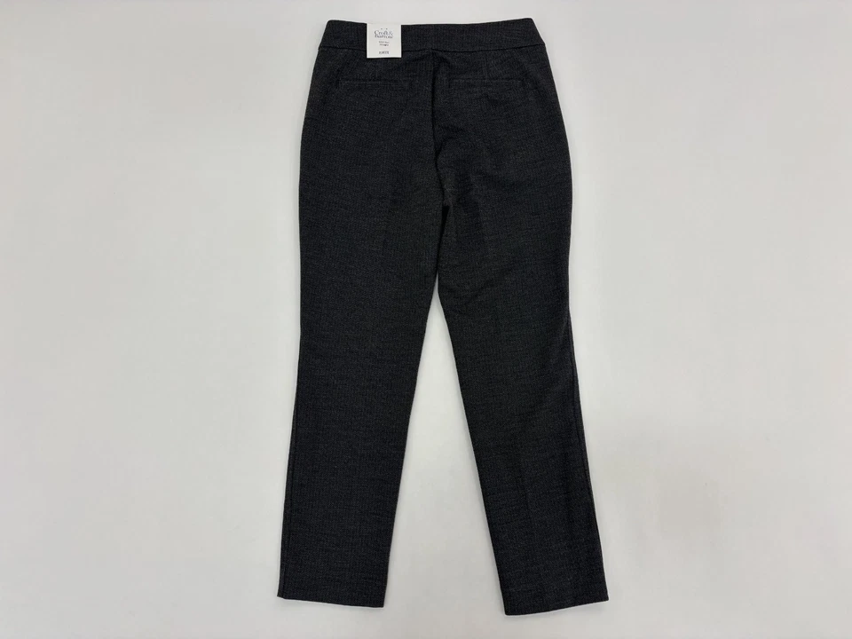 Croft & Barrow Petite Womens Ponte Pants Black Textured Classic Straight PXS NWT - Image 3 of 4