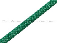 Green PET flex braided expandable sleeving - Made in USA