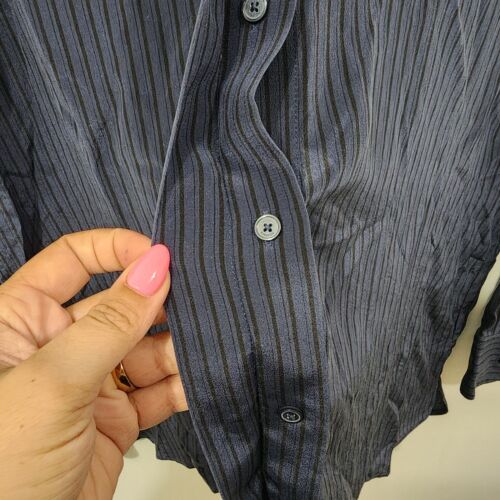 Babaton academy silk blouse Relaxed silk button-up shirt total eclipse/black MED - Picture 8 of 21