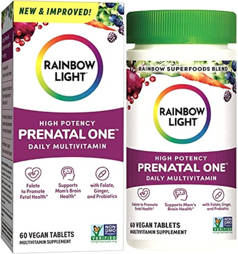 Rainbow Light Prenatal One High Potency Daily Multivitamin with Folate, Ginger a - Picture 13 of 13