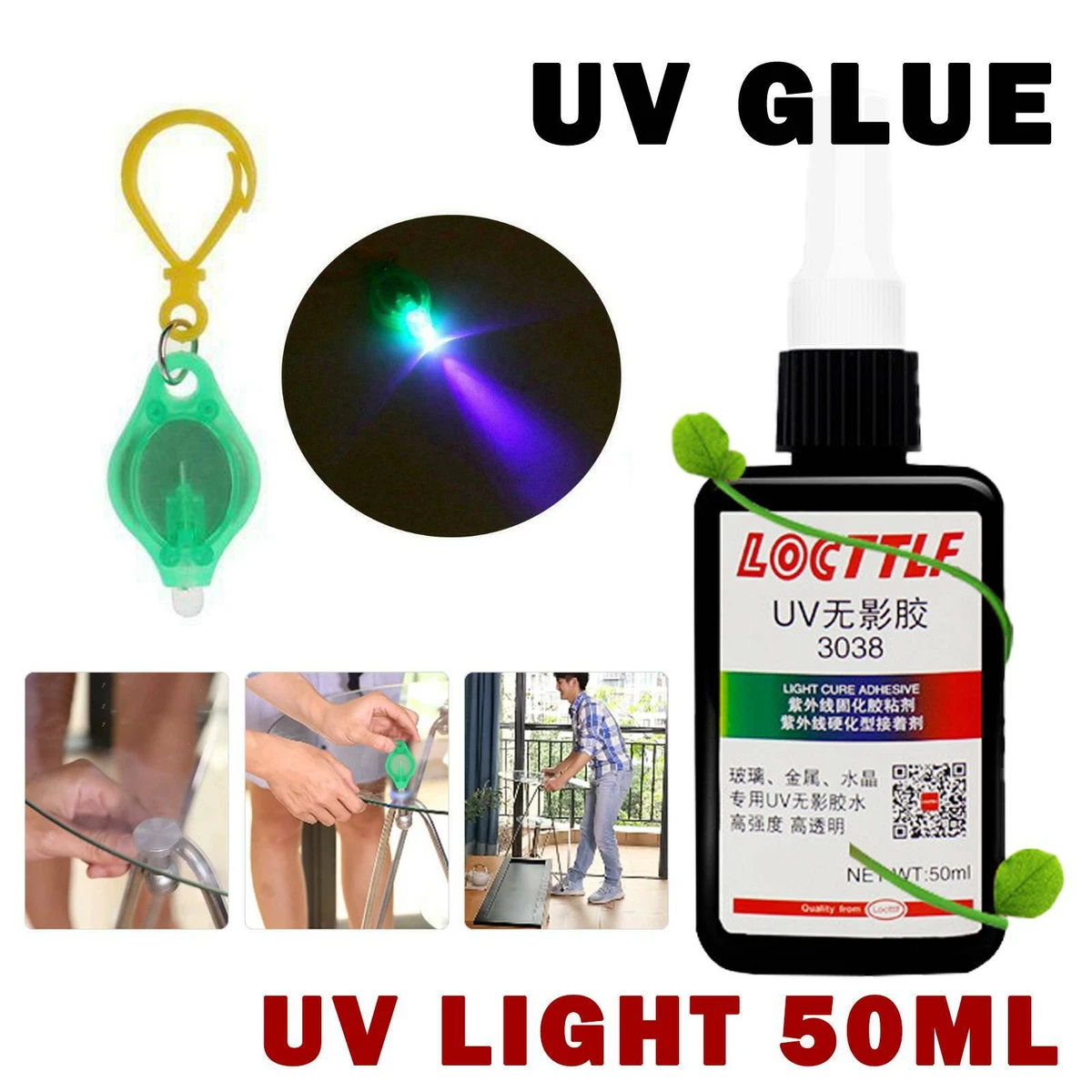 50ml UV Light UV Glue UV Curing Adhesive Transparent Acrylic Glue Glass  Adhesive