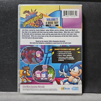 Sonic UnderGround~ Collector s Edition~Vol. 1 ~ 3 Disc Set ~ DVD