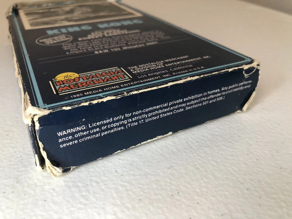 The Original Uncut Version King Kong VHS Movie (1985) Eighth Wonder of the World - Image 4 of 4