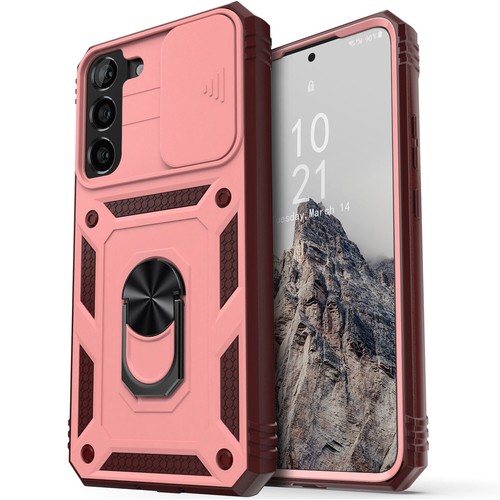 Funda Antigolpes Para Samsung Galaxy S21 5G 6.2", Soporte Magnético Cubierta Rosa Rojo - Imagen 8 de 16