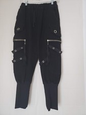 PT.BOY Teen's Embellished Jeans Size Large Black Stretch/Drawstring Waist