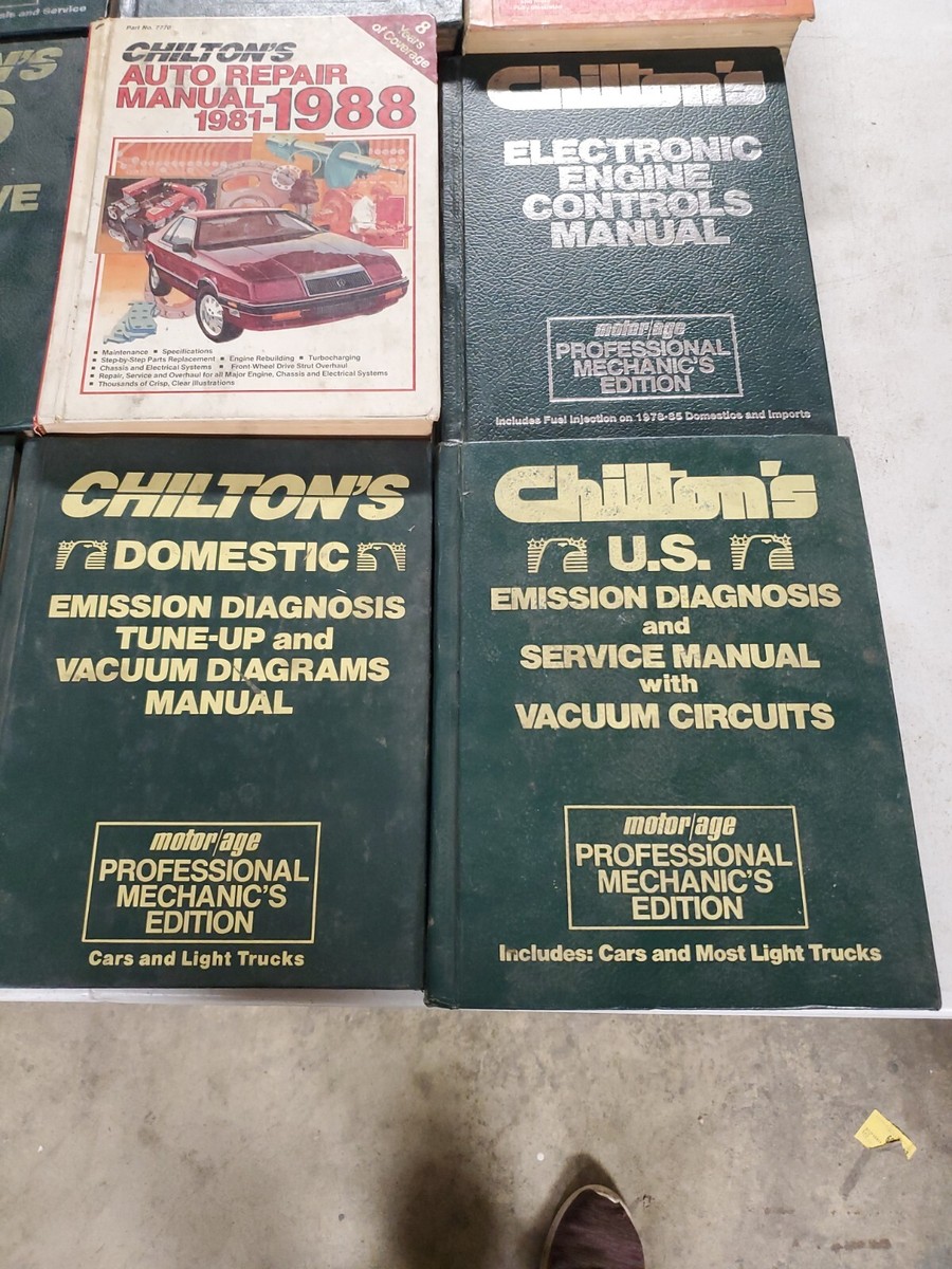 Lot Of 18 Hardcover Chilton Repair Manuals 60s 70s 80s 90s