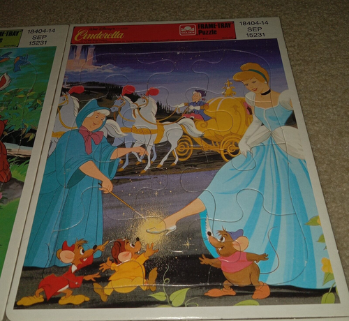 Vintage Golden Walt Disney Rahmen Tablett Puzzle Lot Mickey Mouse Donald Duck Bambi - Bild 5 von 6