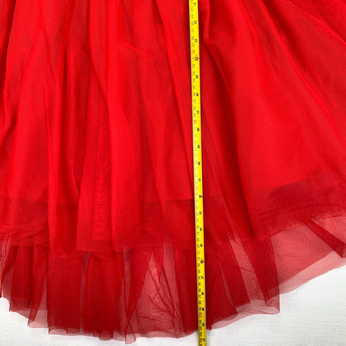 Cat & Jack Girls Youth Size XXL 18 Sleeveless Tulle Sequin Red Christmas Dress - Picture 11 of 13