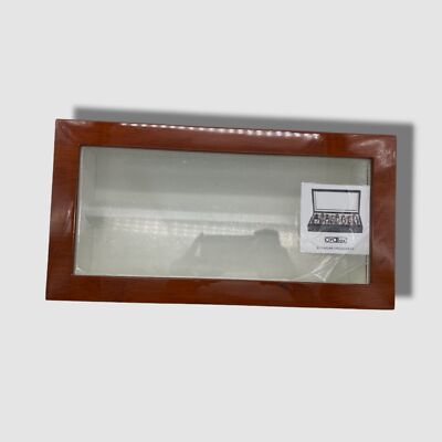 Brown Mahogany Wood Eyewear Eyeglass Sunglass Storage Organizer  Case