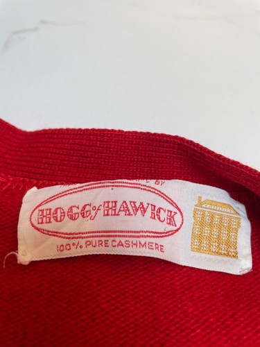 Cárdigan rojo 100 % cachemir puro Hogg of Hawick Scotland SL - Imagen 6 de 12