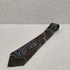 Halston III Multicolor Geometric Designer Italian Silk Tie 55” x 4” Made in USA