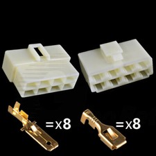 1 2 3 4 6 8 Way Pin 6.3mm Electrical Multi Plug Connector Terminal Block Vehicle