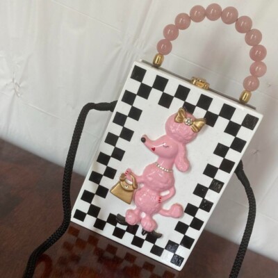 Timmy Woods Toy Poodle Pink Dog Handbag Shoulder Bag Unused