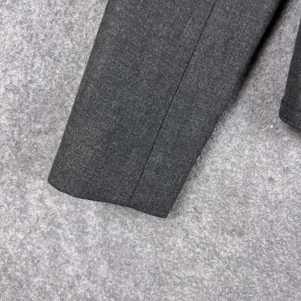 Loft Blazer Womens 6 Gray Suit Jacket One Button Single Breasted