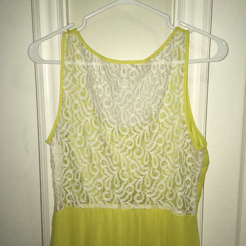 Forever 21 Love 21 Women Ladies Hi-Low Dress Skirt Lime Green Medium M Used - Picture 5 of 7
