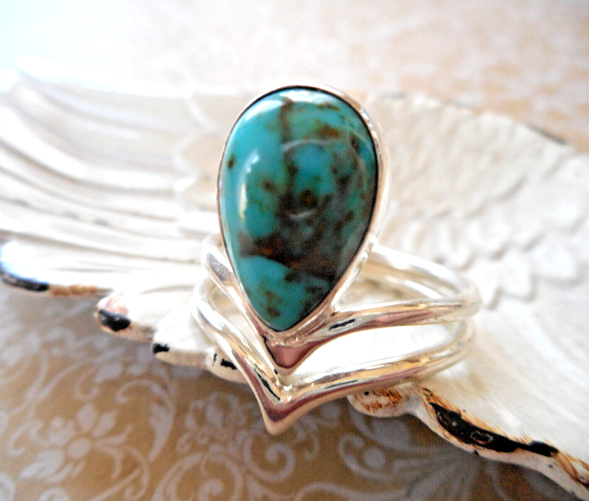 Jay King Sterling Silver Turquoise Ring size 10.5 B36D | eBay