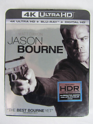Jason Bourne (Ultra HD/Blu-ray, 2016) Matt Damon With Slipcover