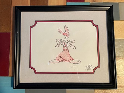 Disney 100 Years of Magic Roger Rabbit Autographed Sketch