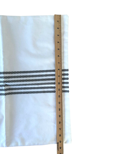 2 Pack Pillow Covers Horizontal Striped Zipper Closure for 20"x20" Pillows WHITE - Picture 5 of 5