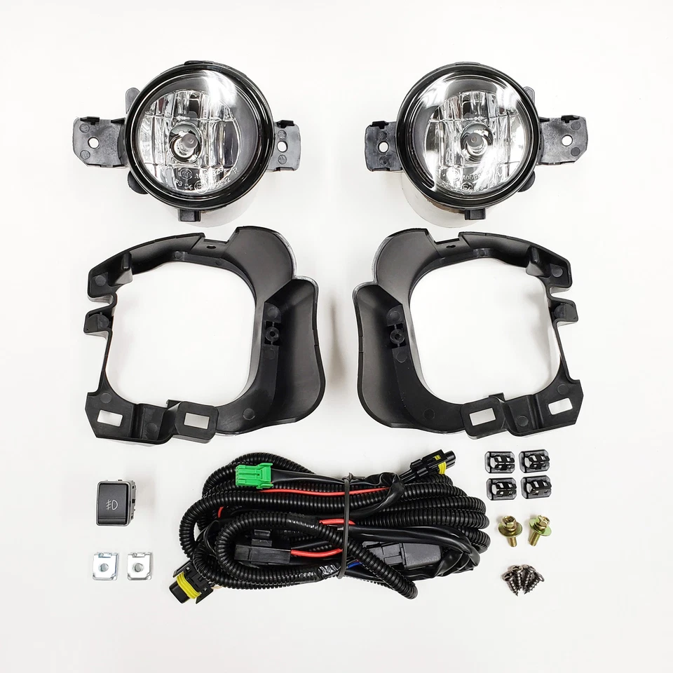 For 2014-2016 Nissan Versa Note Hatchback Clear Fog Light Set with Bracket Wire Foto 2 de 4