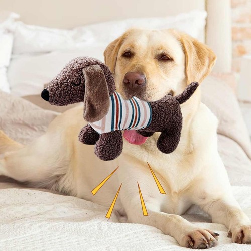 Squeaky Dog Toy Dog Chew Toys Stuffed Dachshund Puppy Teeth Cleaning Toys - Picture 5 of 12