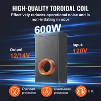 VEVOR 600W Low Voltage Landscape Transformer with Timer and Photocell Sensor 4