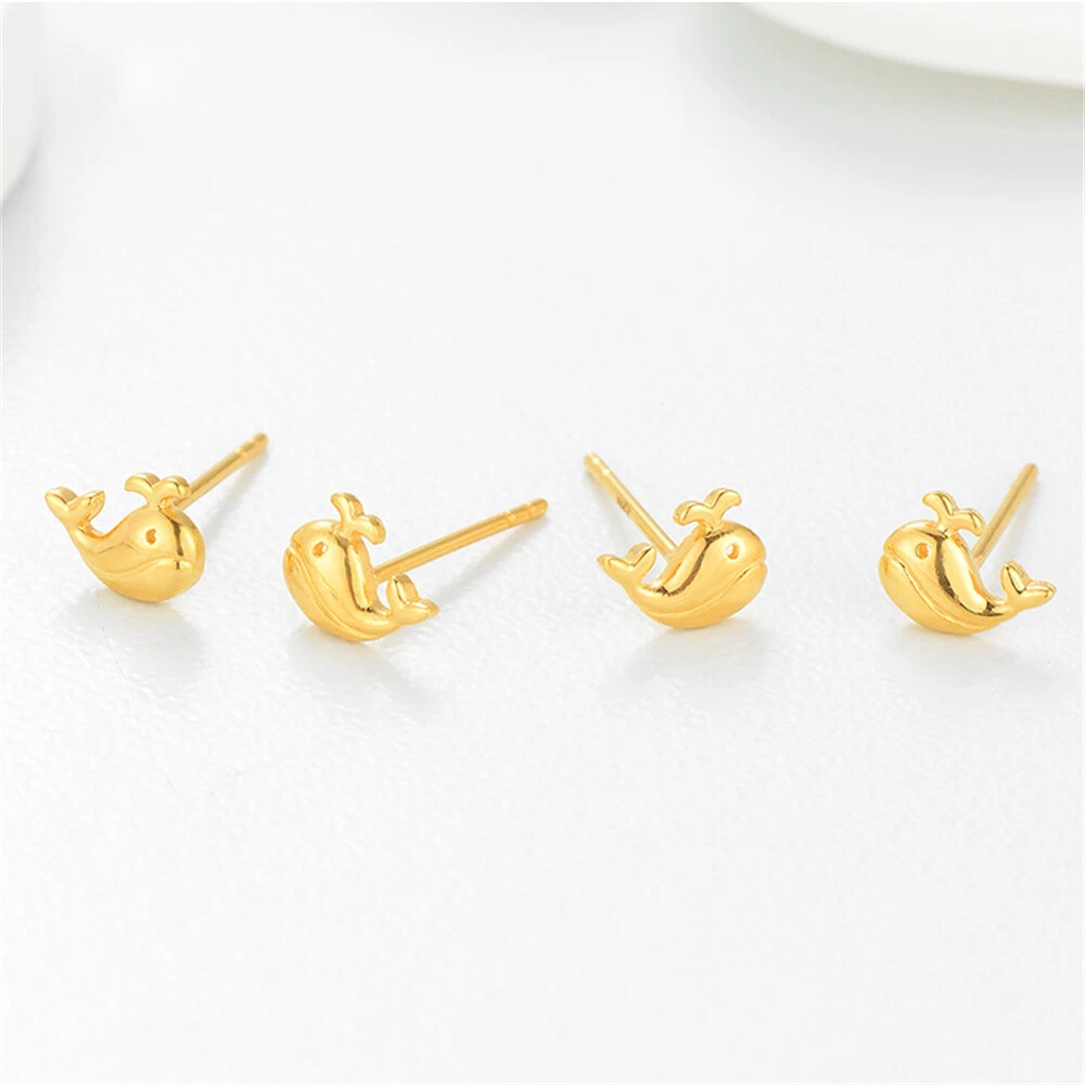 Baby girl deals 24k gold earrings