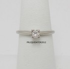 1/5CT Natural Princess Diamond Solitaire Engagement Wedding Ring 10K White Gold