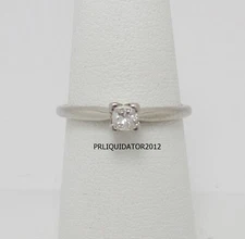 1/5CT Natural Princess Diamond Solitaire Engagement Wedding Ring 10K White Gold