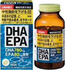 ORIHIRO DHA EPA DPA 180 Capsules | Fish Oil & Omega-3 Support | Made in Japan