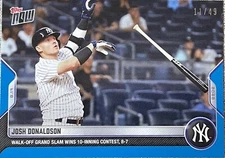 2022 Topps NOW #727 Josh Donaldson Walk off Grand Slam #11/49   - Free Shipping!